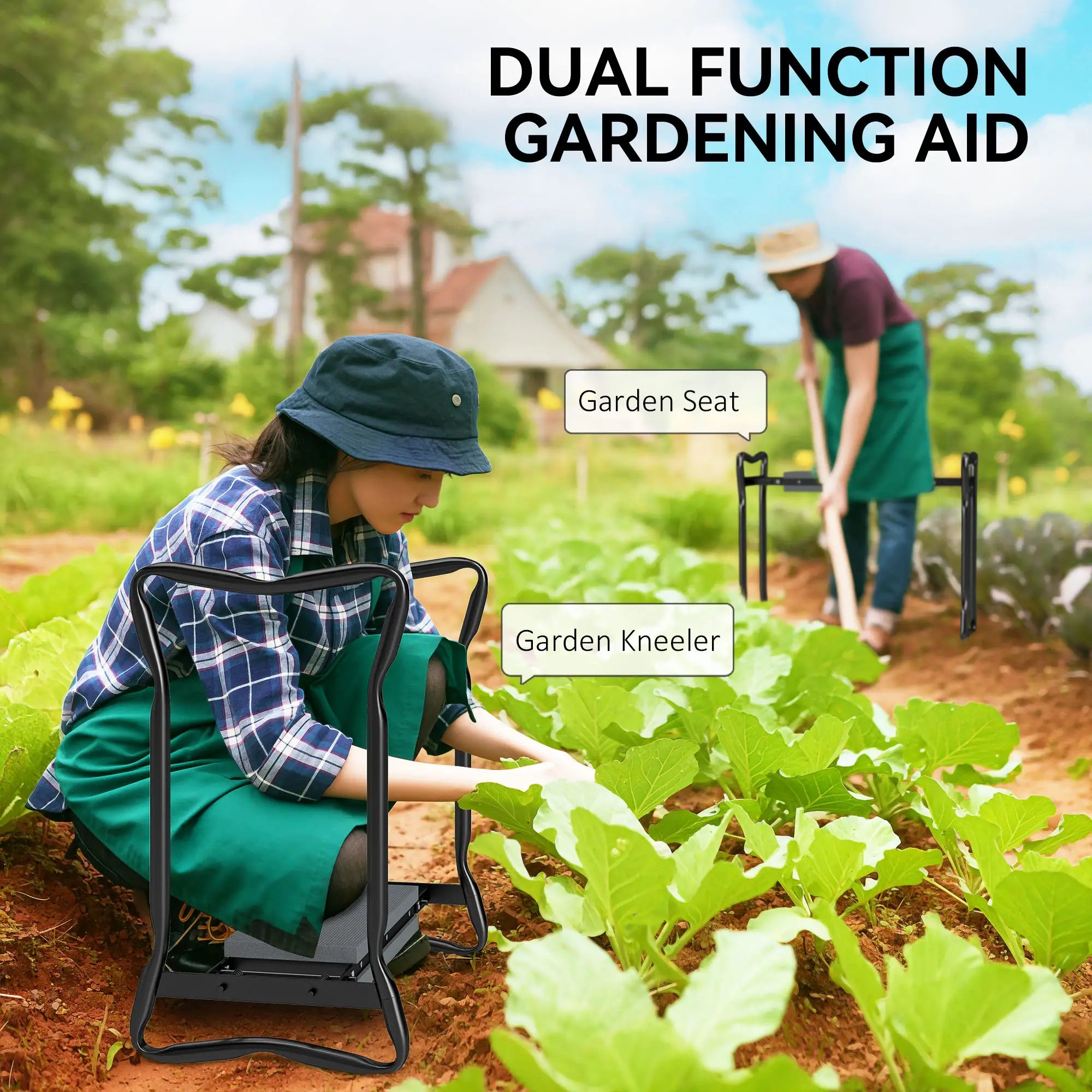 2 In 1 Garden Kneeler Pad - Grey