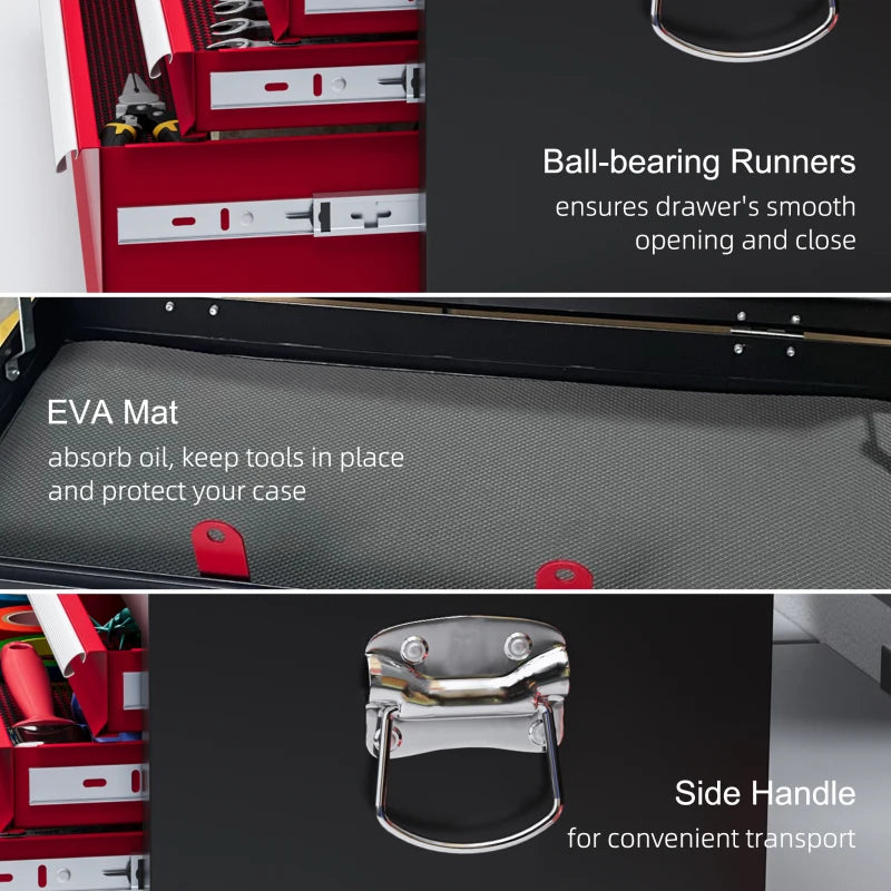 Six Drawer Tool Storage Chest in Red