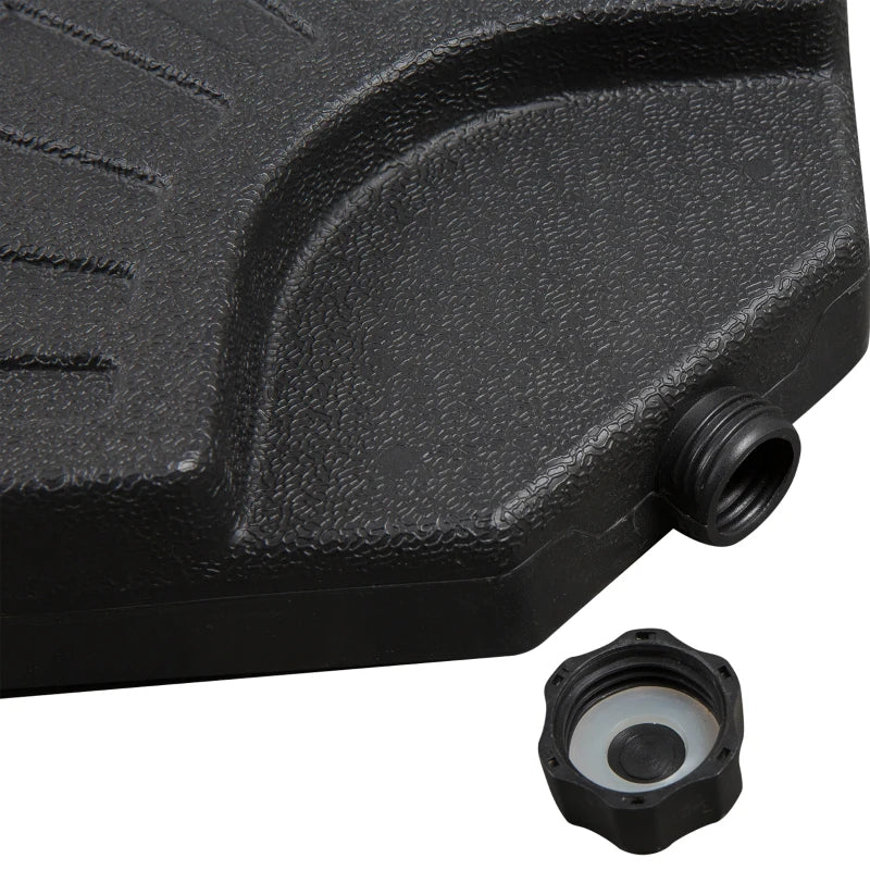 Black Portable 4-Piece Umbrella Base Set