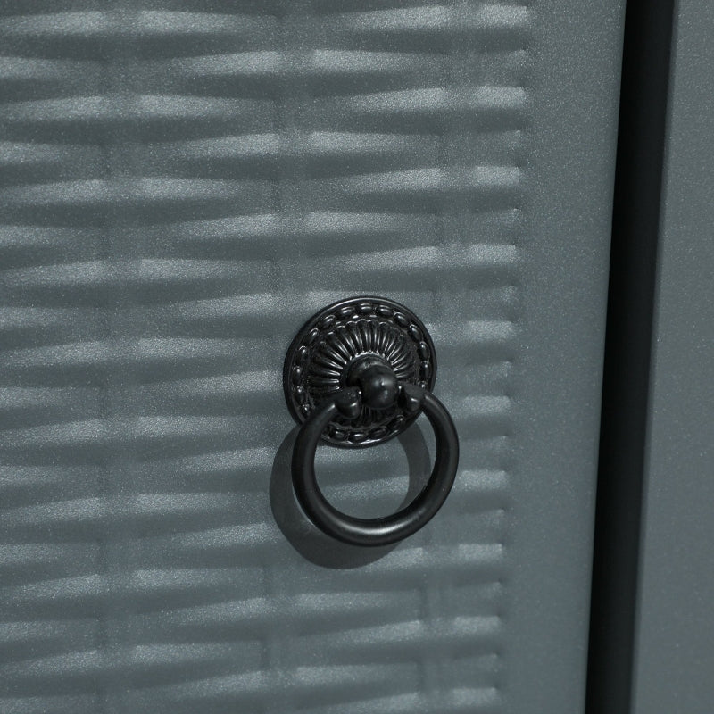 Square Grey Rattan-style Propane Gas Fire Pit Table - 40,000 BTU Smokeless Patio Heater with Thermocouple, Lava Rocks, Waterproof Cover, Spark Guard and Lid