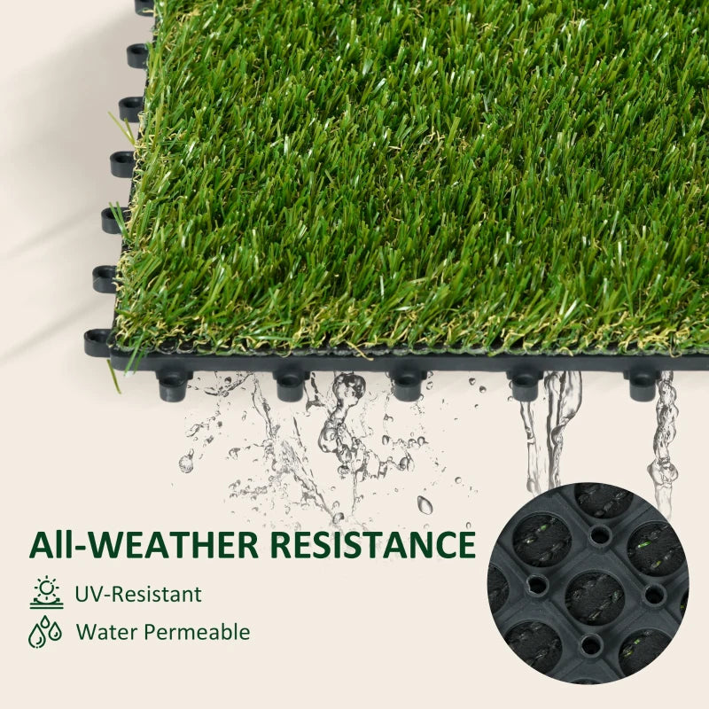 Artificial Grass Tiles (Pack of 10)