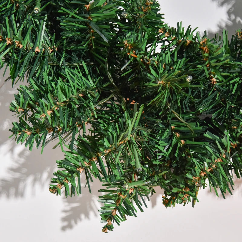 55CM Pre-lit Christmas Wreath with 50 Warm White LEDs - Perfect Artificial Door Decoration for Holiday Cheer