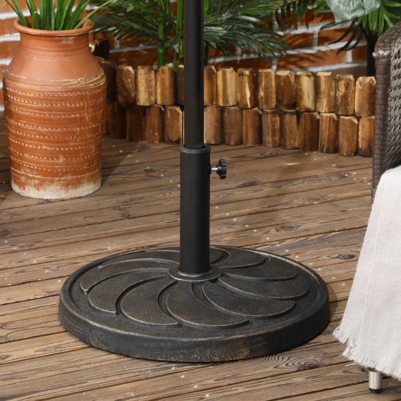 Bronze Round Garden Umbrella Stand Weight - 18kg