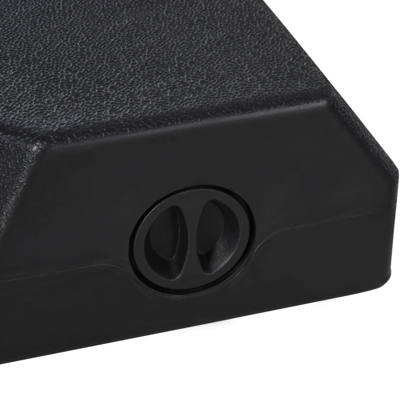 Black Fillable Parasol Base Weights - 60L Water or 72kg Sand - 4PCs