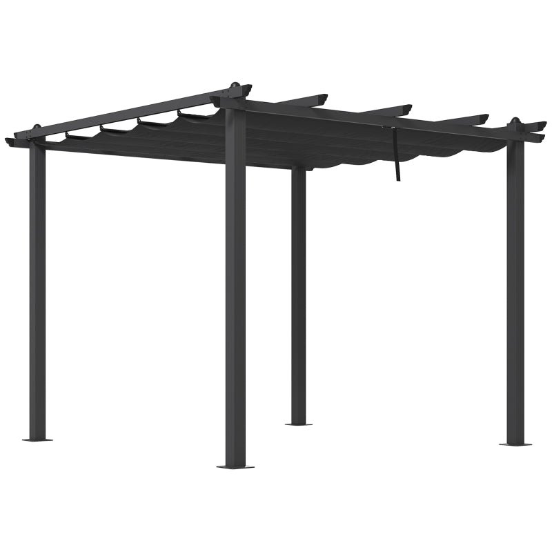3m x 3m Dark Grey Aluminium Pergola