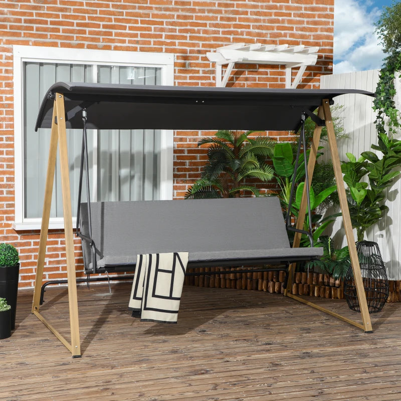 Light Grey Garden Swing Bench