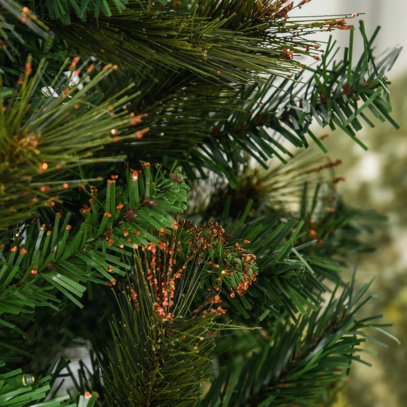 5ft Pre-Lit Artificial Christmas Tree - Warm White LED Spruce Holiday Décor with Metal Stand - Perfect Xmas Decoration