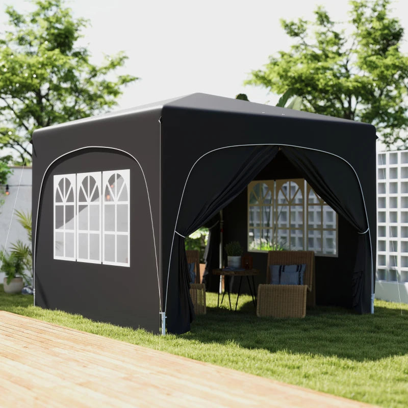 Durable 3x3m Pop-Up Gazebo Shelter with Accessories