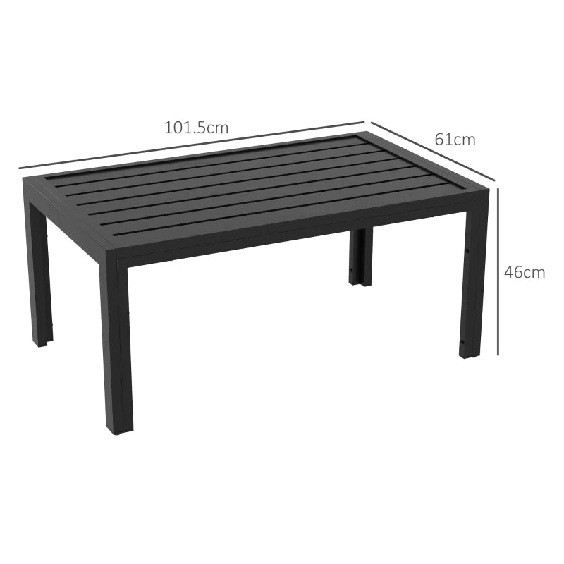 Black Steel Outdoor Patio Side Table