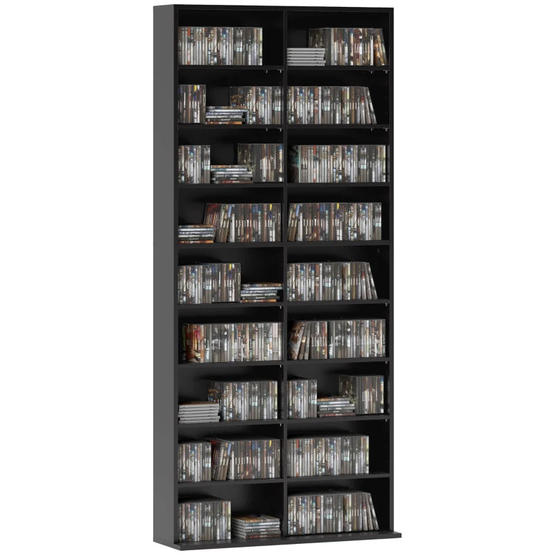 Black 640 CD Storage Tower Organizer for Home and Office