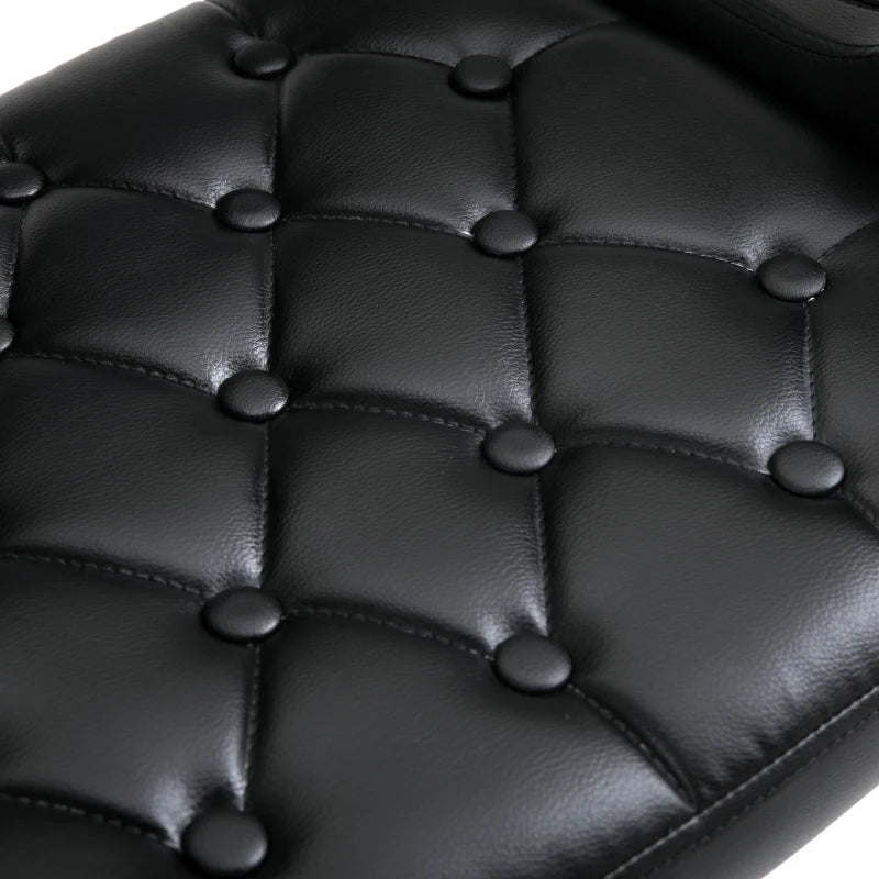 Set of 2 Adjustable PU Leather Swivel Bar Stools with Back, Armrest & Footrest - Perfect for Kitchen & Dining