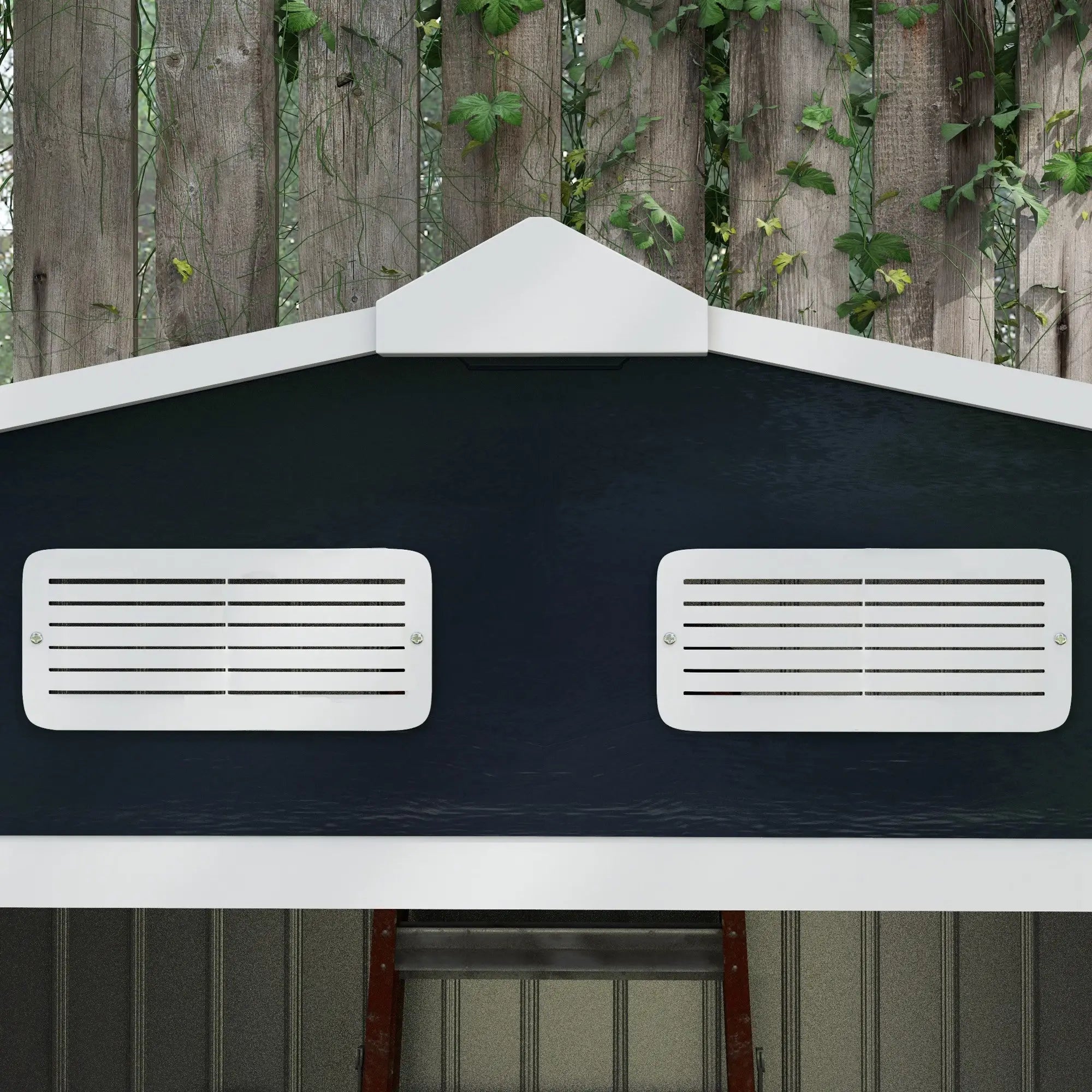 Dark Grey Metal Shed - 9ft x 6ft - With Ventilation