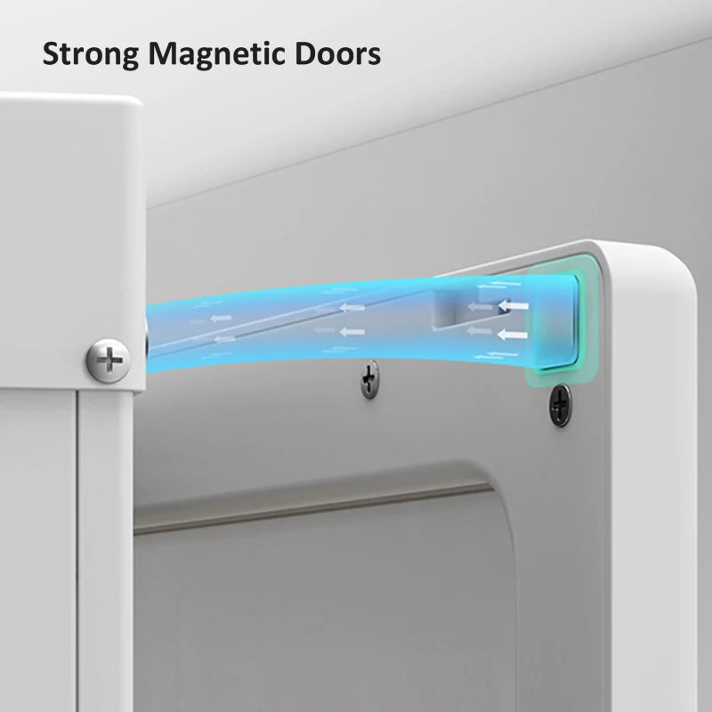 Portable Foldable Clothes Wardrobe for Bedroom with Cube Storage and Hanging Rods