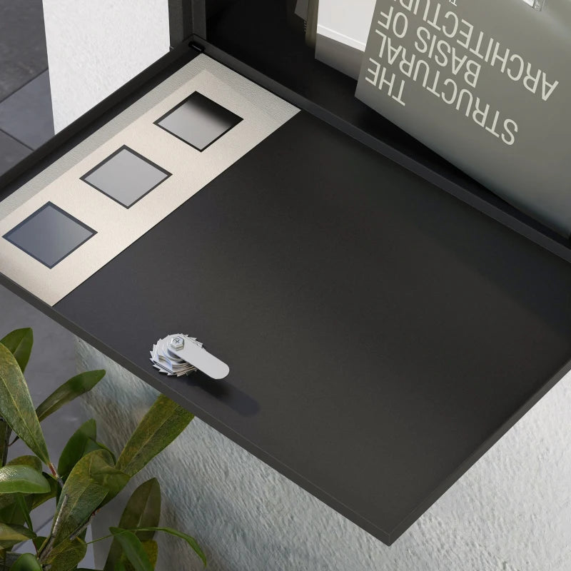 Weatherproof Wall Mounted Mailbox with Two Keys