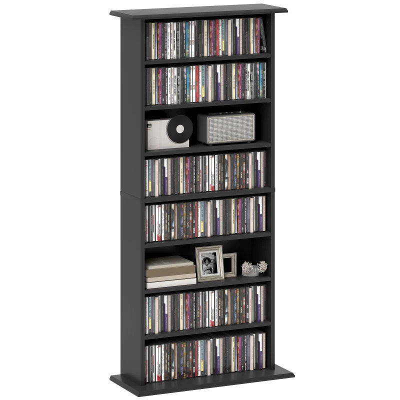 360 CD Storage Unit - Black | Stylish & Durable Media Organizer for CDs, DVDs, and Games | Space-Saving Design