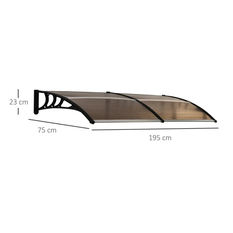 Curved Polycarbonate Door Canopy
