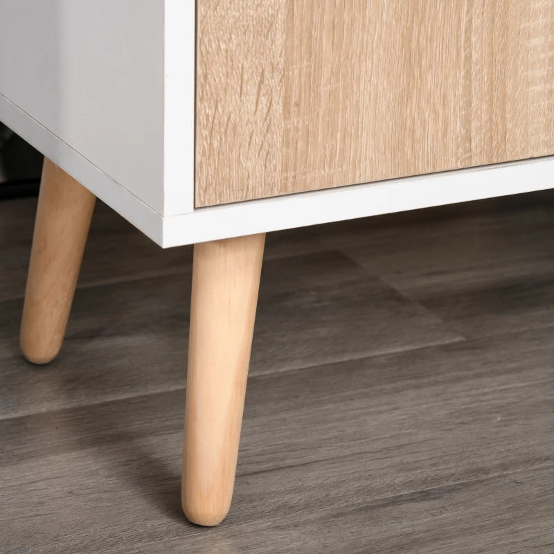 Natural Sideboard Floor Standing Storage Cabinet with Drawer - Stylish Organizer for Bedroom, Living Room & Home Office
