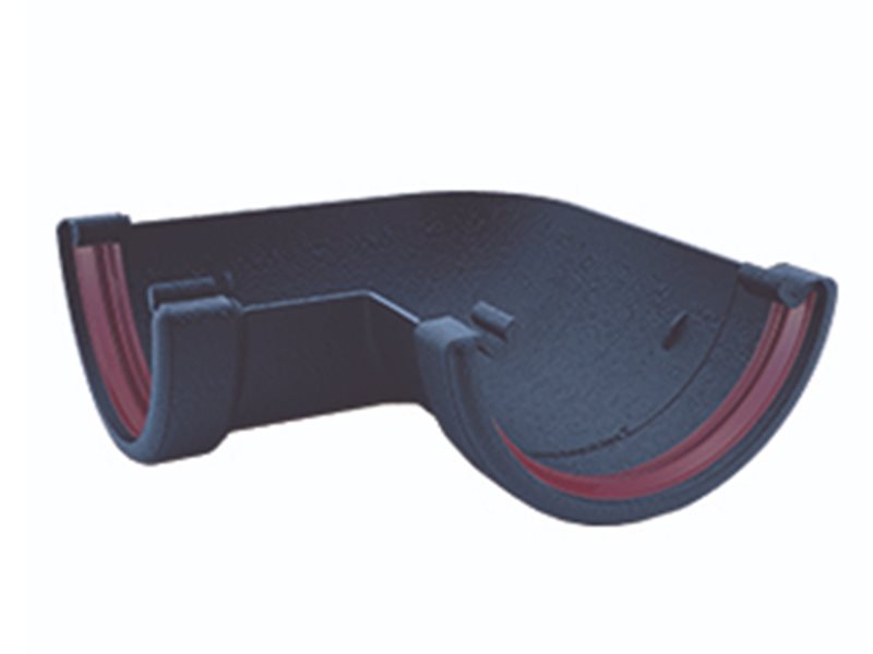Freefoam Freeflow 112mm Half Round Gutter 90 Degree Gutter Angle - Cast Iron Black