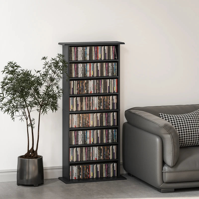 360 CD Storage Unit - Black | Stylish & Durable Media Organizer for CDs, DVDs, and Games | Space-Saving Design