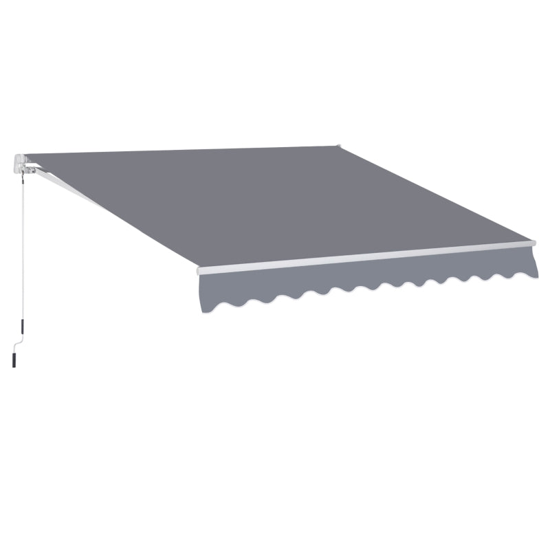 3m x 2.5m Grey Retractable Awning Canopy