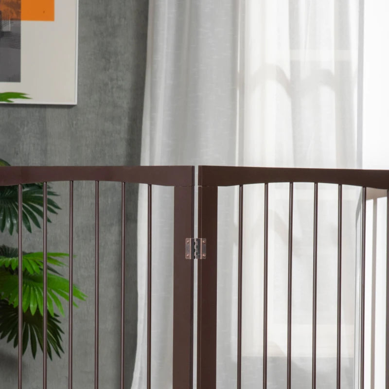 Foldable 3 Panel Dog Gate - 76cm Indoor Safety Barrier, Free Standing Pet Door Gate for Dogs and Pets