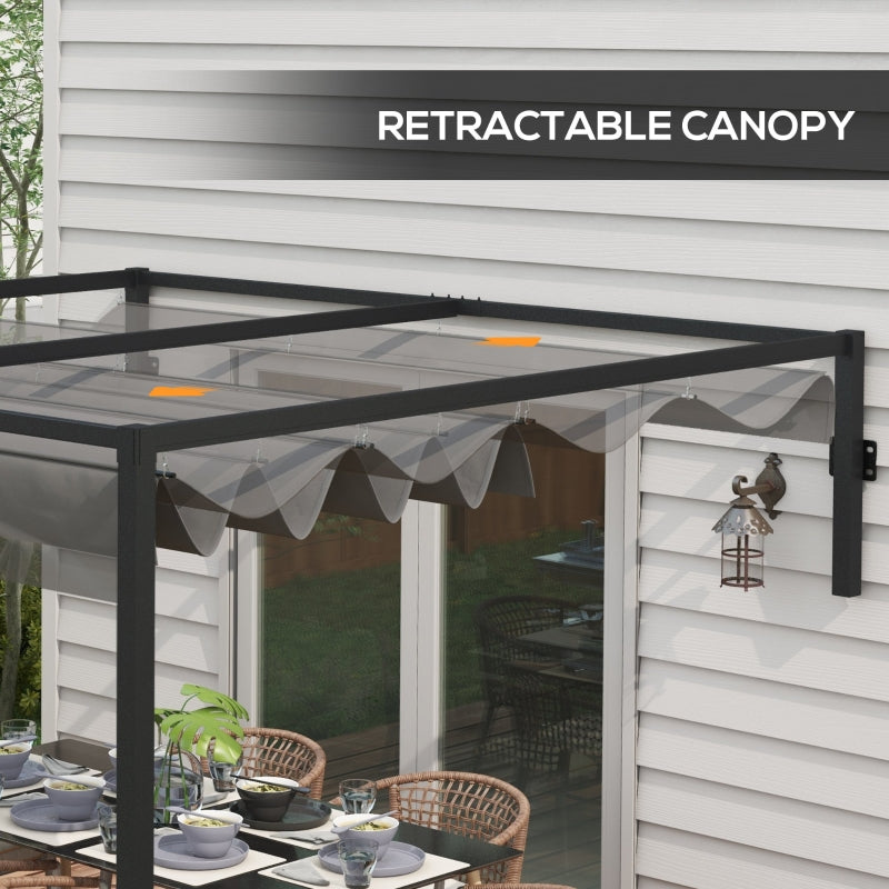 3m x 4m Lean-To Metal Pergola