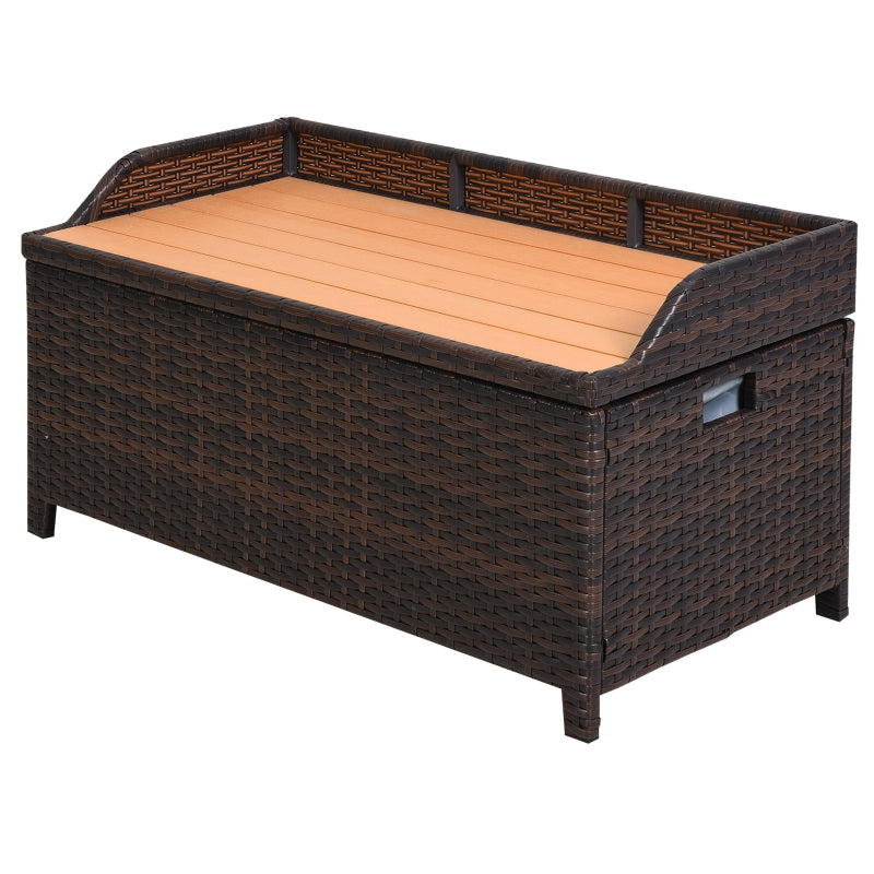 Rattan Storage Bench - Mixed Brown