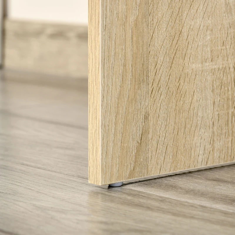 L-Shaped Corner Computer Desk with Storage Drawer & Adjustable Shelf - Oak & White Home Office Furniture, 120x92x75cm