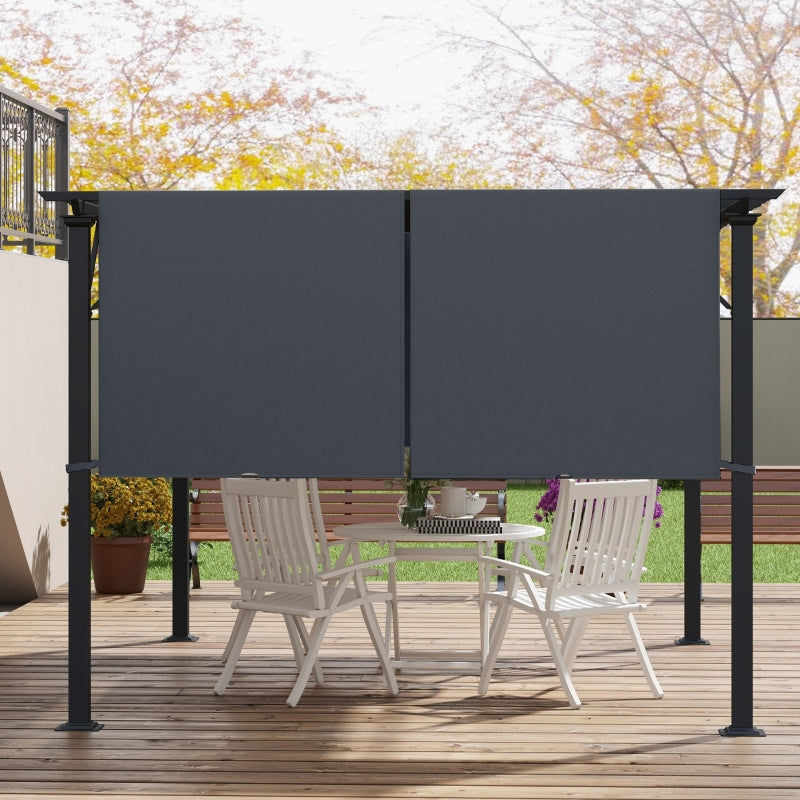 Dark Grey Pergola Canopy Set - UV Protection, Easy Install (3x3m)