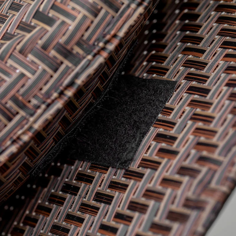 Brown Rocking Patio Chair with Removable Pillow