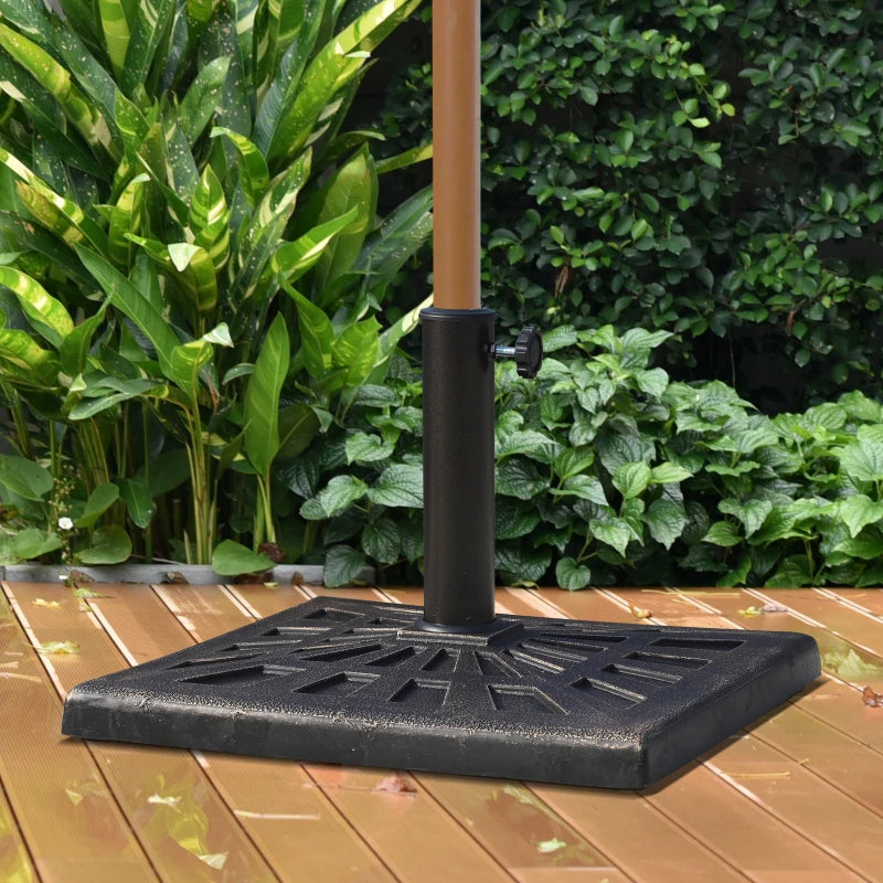 Bronze Patterned Resin Square Umbrella Stand Base - 15kg