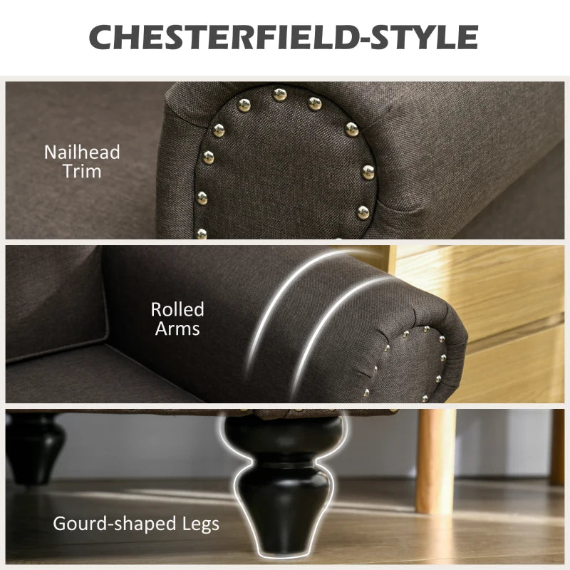 Mid-Century Dark Brown Armchair with Pocket Springs for Stylish Living Room Comfort