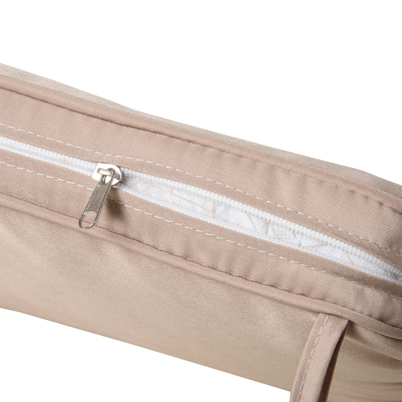 Beige 2-Seater Garden Bench Swing Seat Cushion, 110 x 46 cm