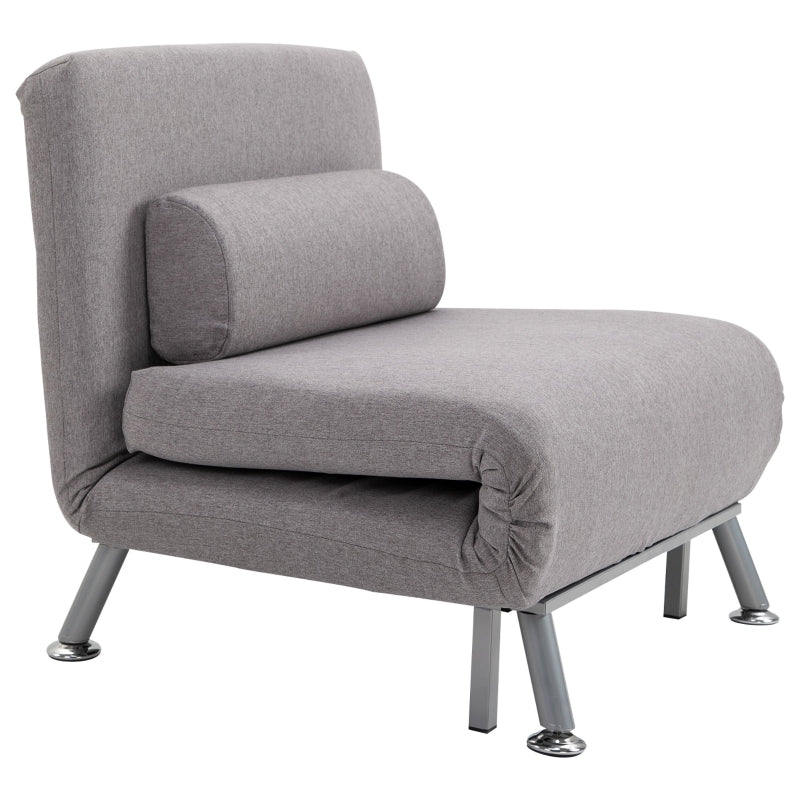 Adjustable Grey Futon Sofa Chair for Versatile Comfort and Style in Any Living Space