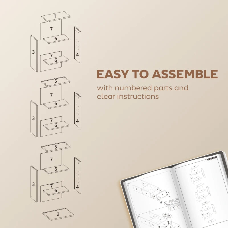 260 Narrow CD Storage Unit - Rustic Brown - Stylish & Space-Saving Organizer for CDs, DVDs, and Media