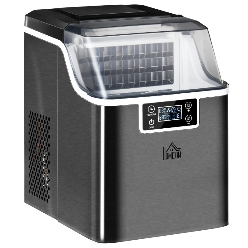3.2L Compact Ice Maker with LCD Display and Accessories in Black
