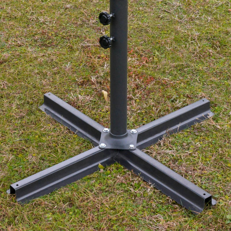 Double-sided Wine Red Sun Umbrella Canopy - 4.6M Crank Shade