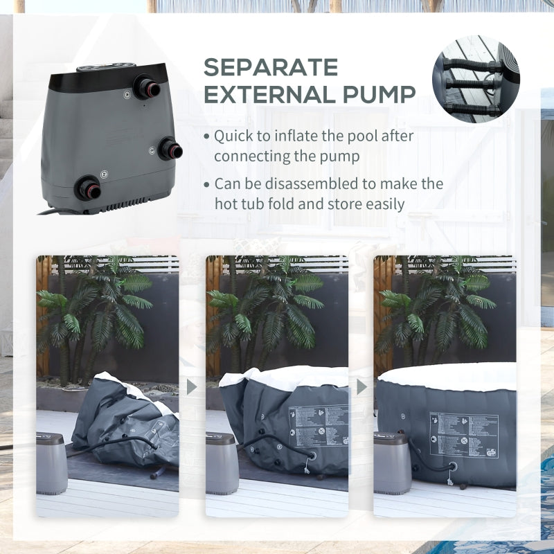 4 Person Hot Tub - Dark Blue