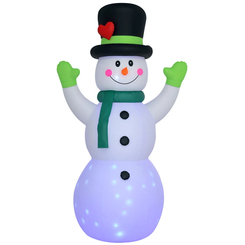 10ft Inflatable Snowman Christmas Decoration with Accessories - Perfect Holiday Outdoor Decor for Festive Winter Celebrations