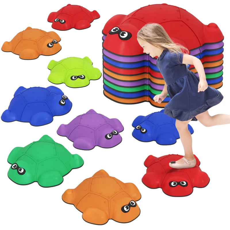 9-Piece Non-Slip Balance Stepping Stones for Kids Indoor Outdoor Obstacle Course Ages 3-8