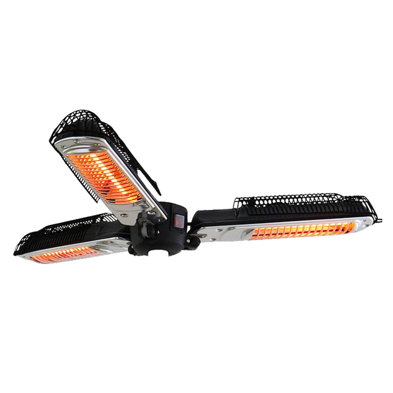 2000W Electric Umbrella Parasol Mounted Infrared Heater for Outdoor Gazebo Use - Efficient Heating Solution for Patios