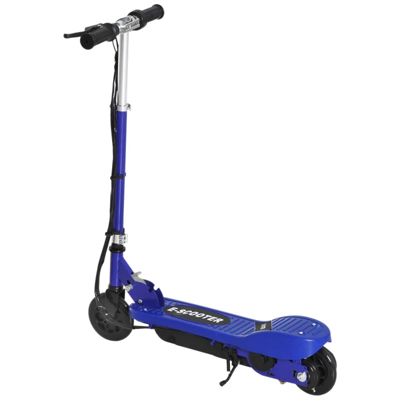 Folding Electric Kids Scooter for Ages 7-14 Lightweight Blue and Black Design