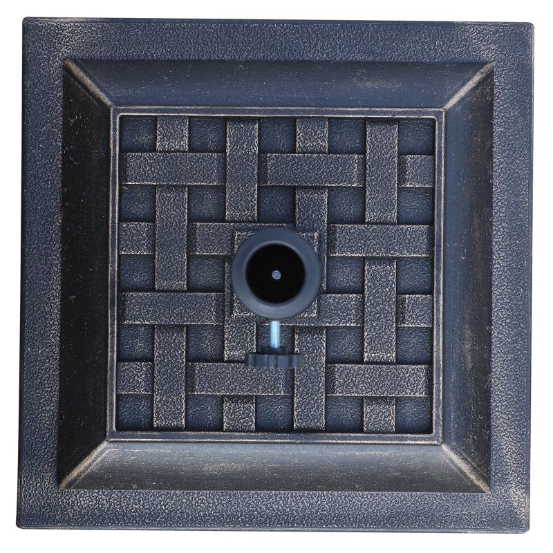 Bronze Square Resin Garden Parasol Base Stand - 9kg