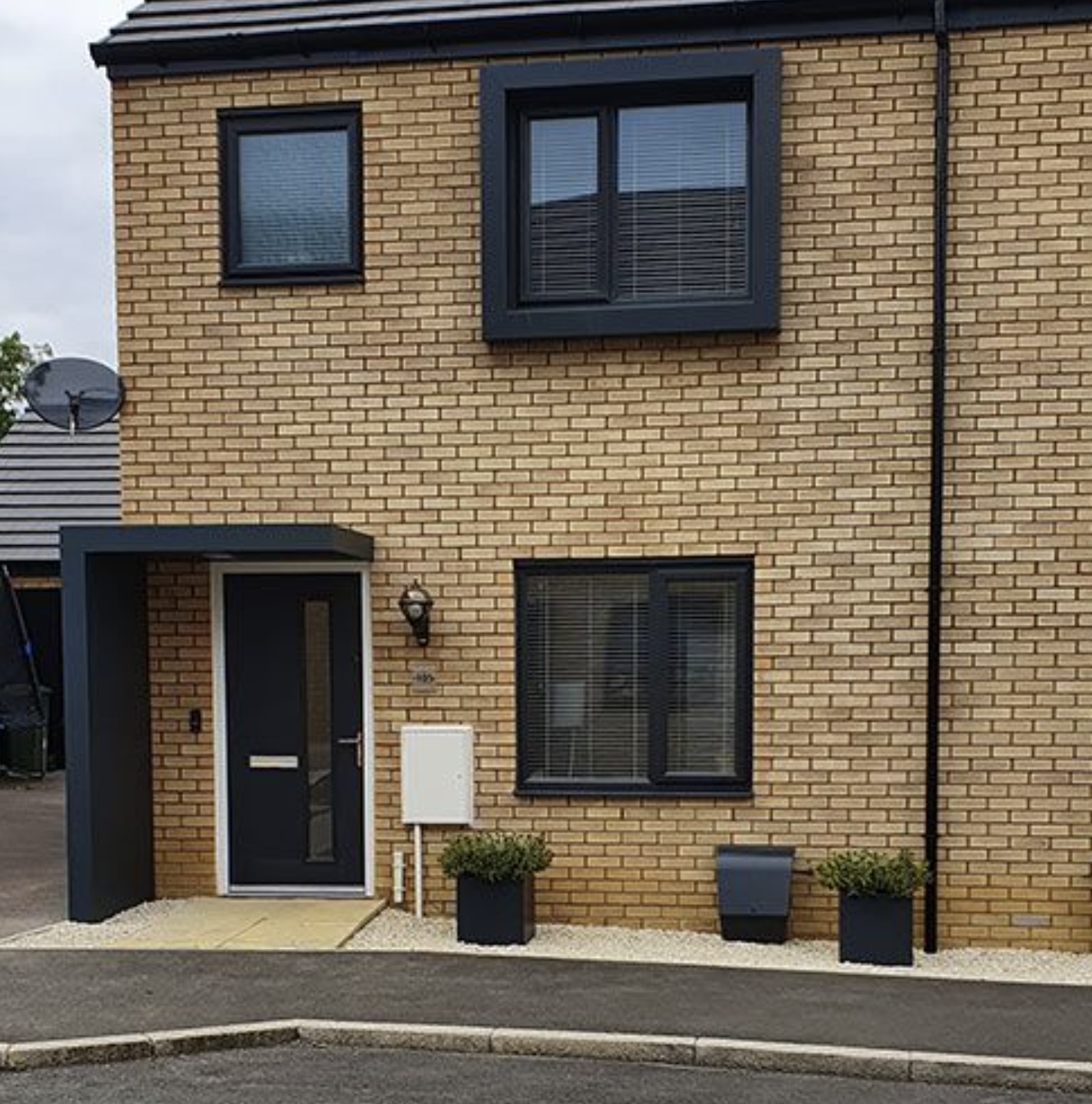 Custom 200x90cm Aluminium Canopy With LED Light Strip & Side Panel - Custom Colour (Left or Right)