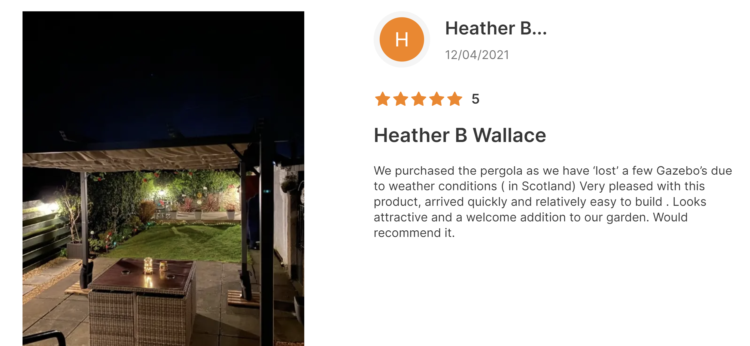 3m x 3m Aluminium Pergola