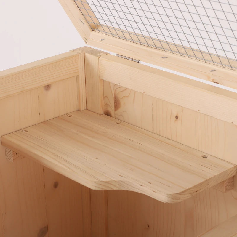 Large Wooden Hamster Cage with 4 Layers, Tall Bottom & Storage Shelf - Ideal Gerbil Habitat for Active Pets