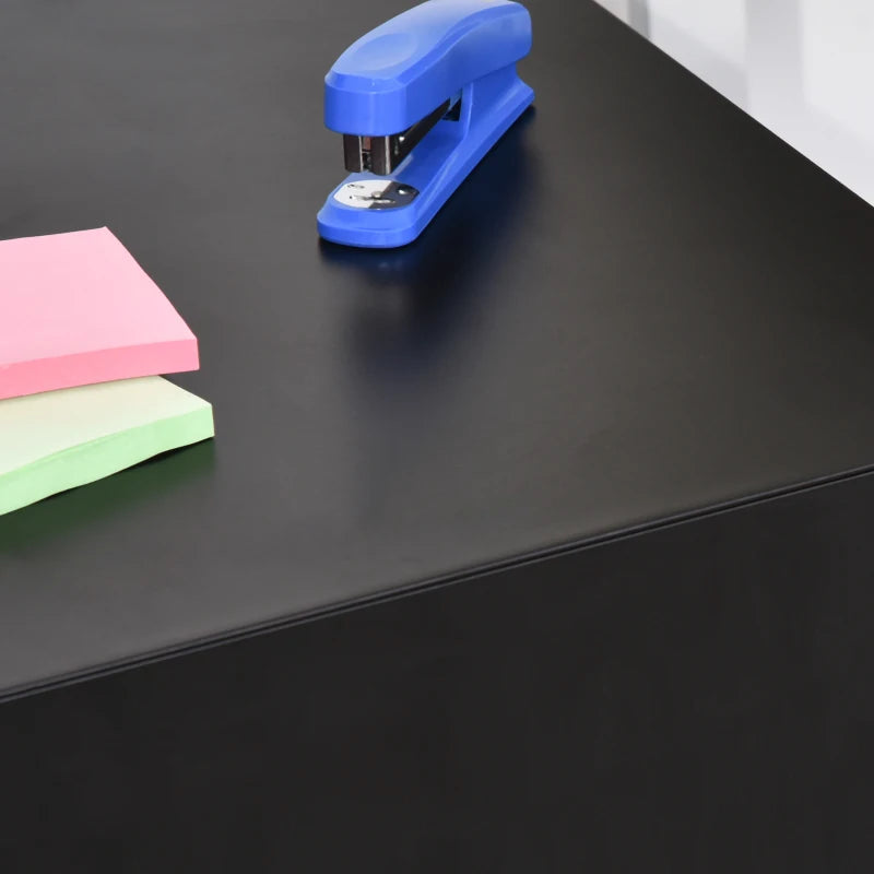 Vinsetto Lockable Rolling Filing Cabinet - 3 Drawer Steel Office Storage Unit for A4, Letter & Legal Files