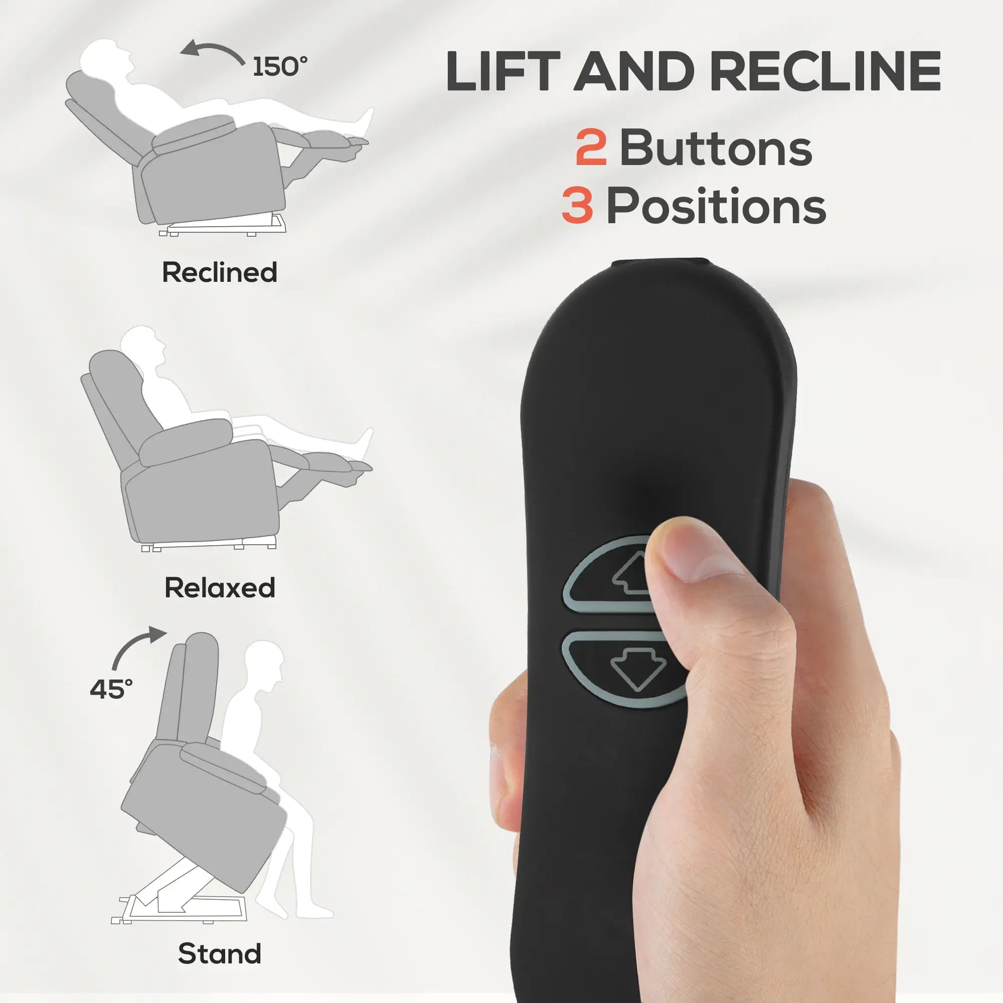 Velvet-Feel Electric Power Lift Recliner Chair for Elderly with USB Port, Remote & Footrest – Grey