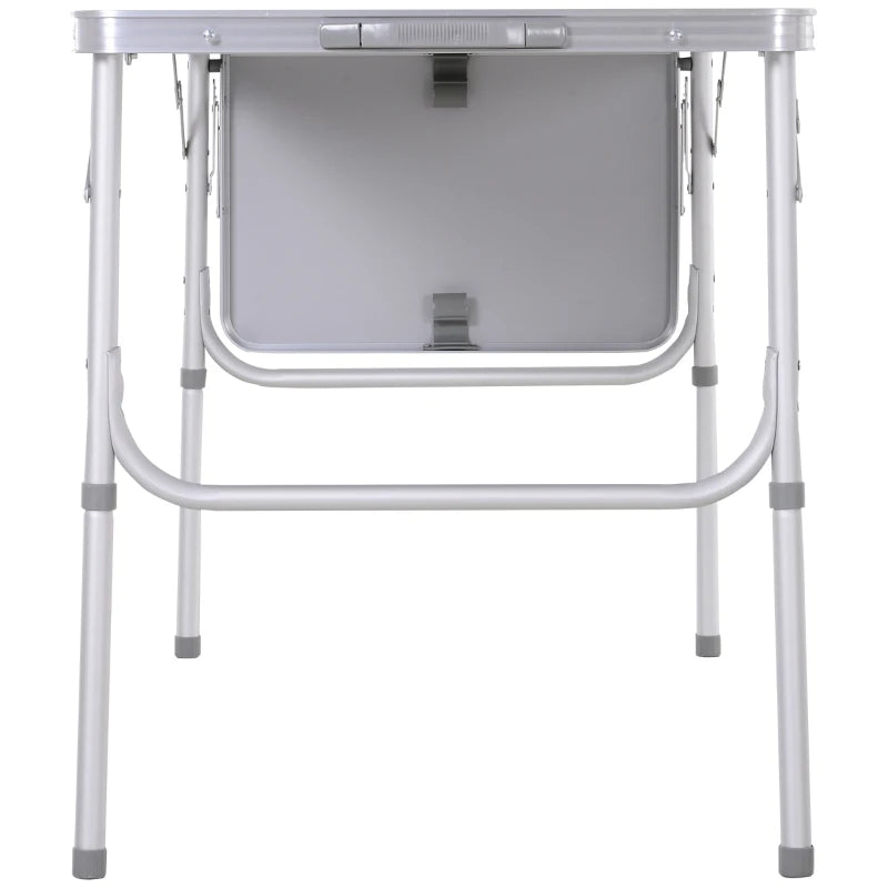 Aluminium Folding Portable Outdoor Table 4ft with MDF Top Silver