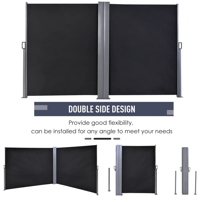 6m x 1.6m Double Canopy - Dark Grey